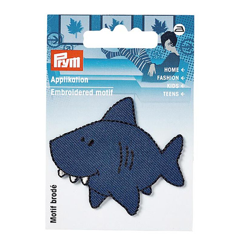 Parche tiburón [ 5 x 5,8 cm ] | Prym – azul marino,  image number 2