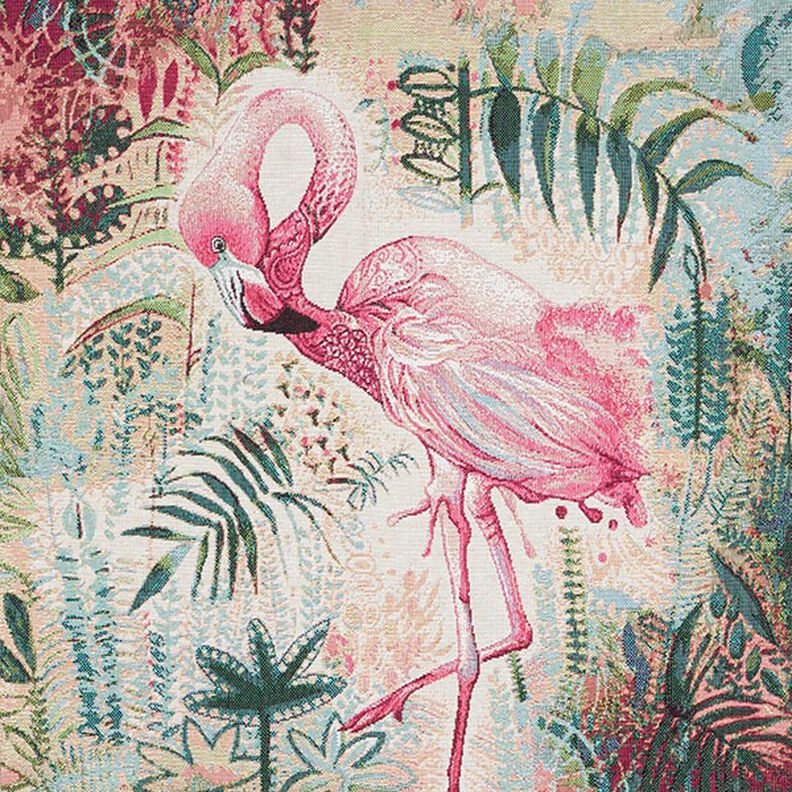Tela decorativa de tapicería Flamenco – beige/pink,  image number 1