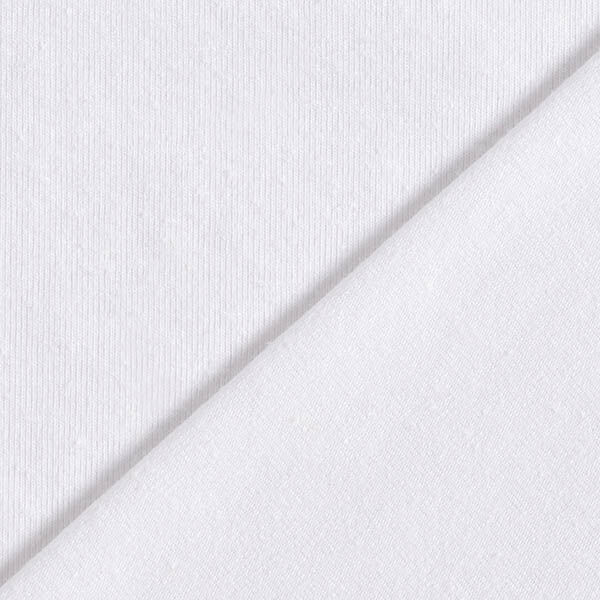 Tela de jersey mezcla de lino y algodón Uni – blanco,  image number 3