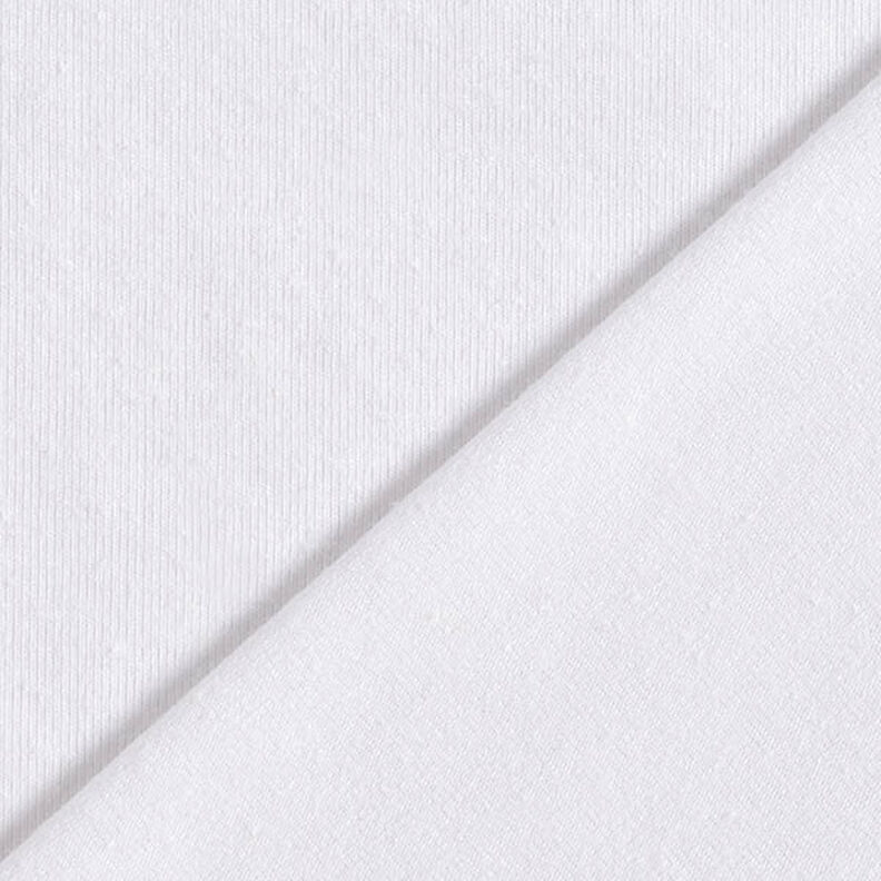 Tela de jersey mezcla de lino y algodón Uni – blanco,  image number 3