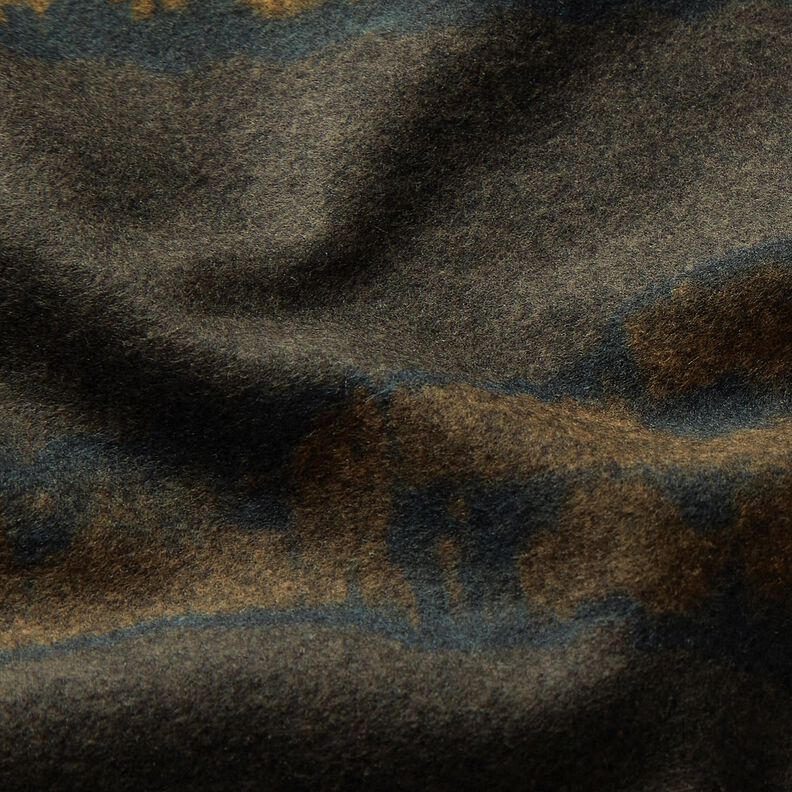 Tela de jersey romaní Líneas de agua rugosas – marrón oscuro/negro,  image number 5