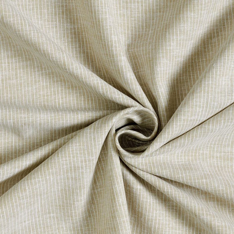 Mezcla de lino y algodón Rayas estrechas – beige oscuro/blanco,  image number 3