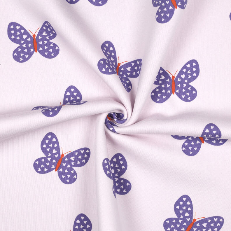 Sudadera Rugosa Mariposas grandes | Poppy Fabrics &ndash; lila pastel/azul lila,  image number 3