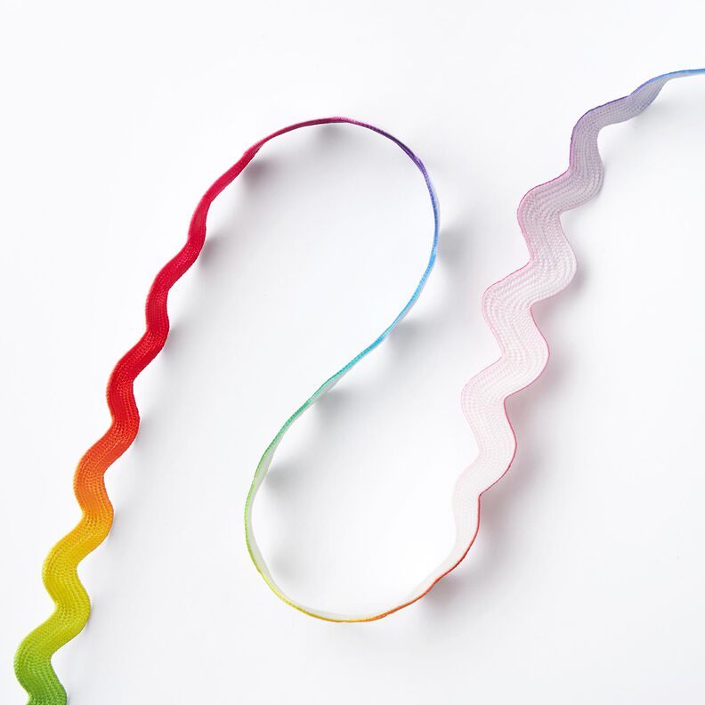 Cinta ric-rac de arco&iacute;ris [&Oslash; 10 mm] &ndash; rojo,  image number 2