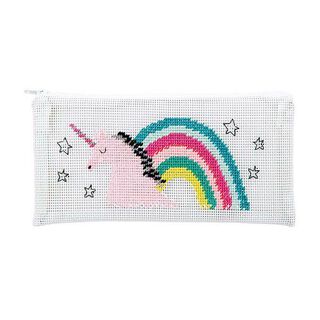 Kit de bordado estuche unicornio 10x21 cm | Rico Design – blanco/rosa, 