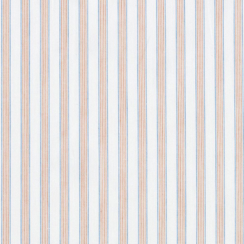 Tela de algodón rayas bicolor – blanco lana/albaricoque,  image number 1