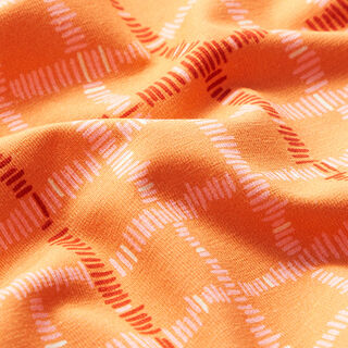 GOTS Tela de jersey de algodón Cuadros | Tula – naranja/terracotta, 