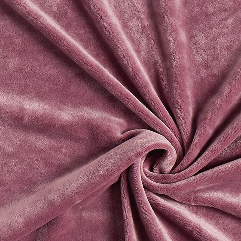 Terciopelo Stretch Tela de niqui – rosa antiguo,  image number 1