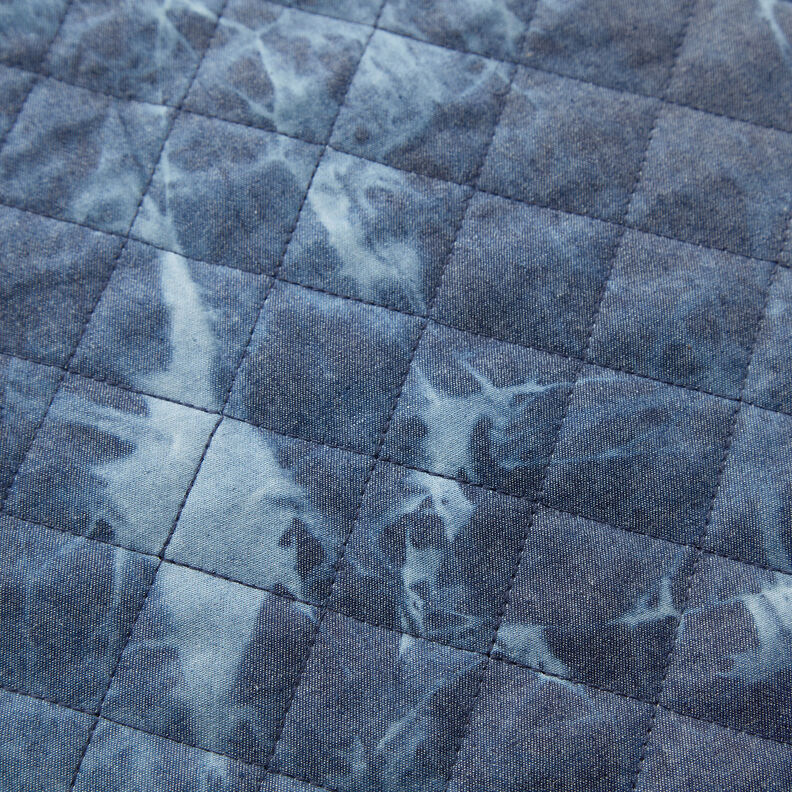 Tejido acolchado chambray teñido anudado – azul vaquero,  image number 7