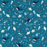 GOTS Popelina de algodón Mundo submarino – azul océano,  thumbnail number 1