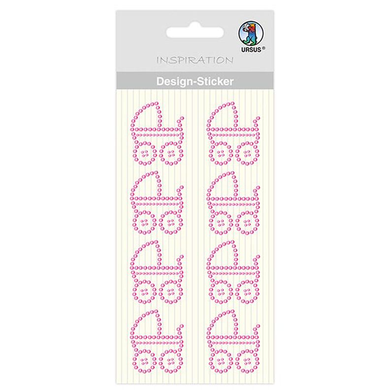 Pegatina con diseño Niña [ 8 Unidad ] – rosa,  image number 1