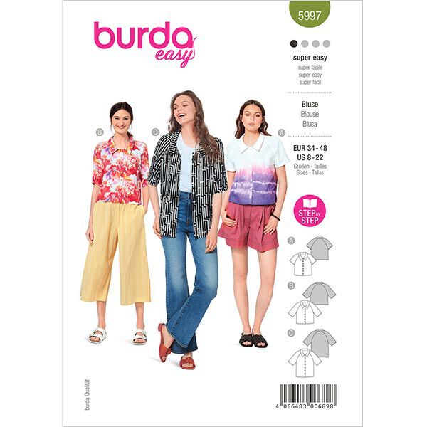 Blusa | Burda 5997 | 34–48,  image number 1