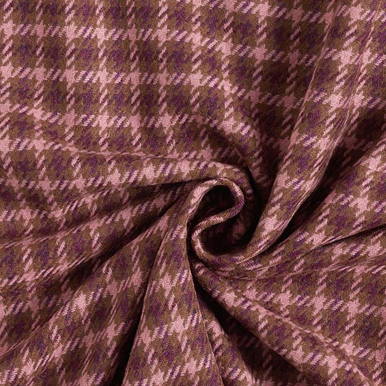 Mezcla de lana a cuadros – marrón/rosa viejo oscuro,  image number 4