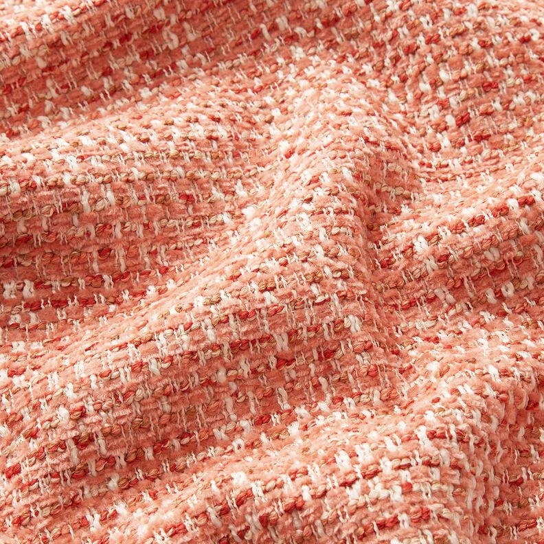 Tela de tapicería Estilo bouclé colorido – rosa antiguo/crema,  image number 2