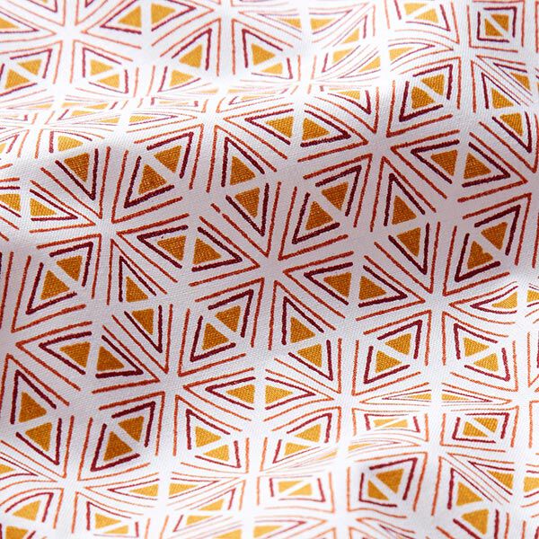 Tela de algodón Cretona Formas geométricas – blanco/amarillo curry,  image number 2