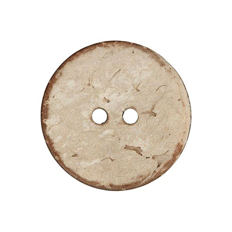 Botón de coco de 2 agujeros Basic Chalky - beige,  image number 1