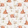 Popelina de algodón Liebre y oso Impresión digital – marfil,  thumbnail number 1