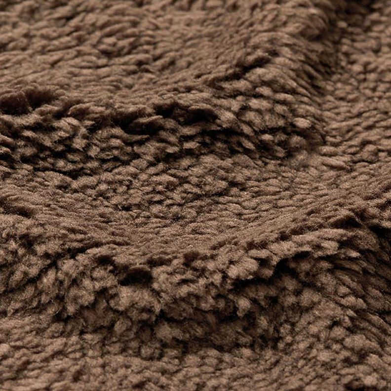 Piel sintética Tela de peluche – chocolate,  image number 2