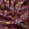 Tela de algod&oacute;n Popelina Mezcla de estrellas &ndash; burdeos/dorado,  thumbnail number 2