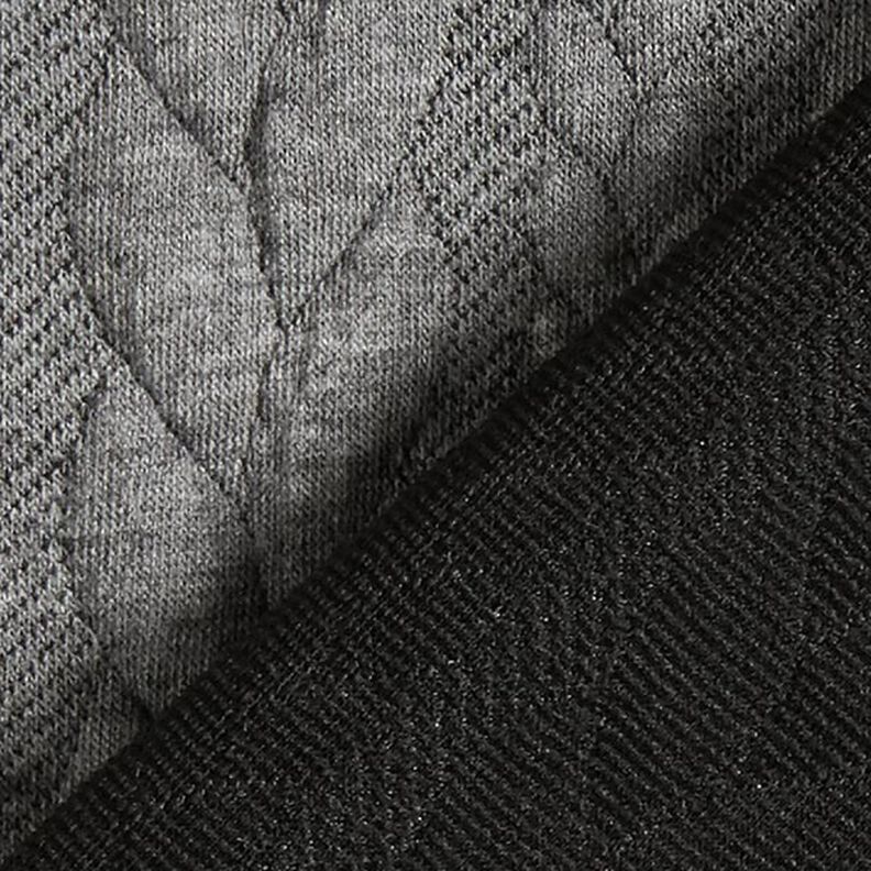Tela de jersey jacquard Cloqué Punto trenzado – gris claro,  image number 4