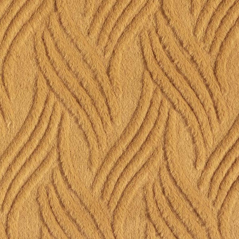 Piel sintética Líneas onduladas – marrón avellana,  image number 1