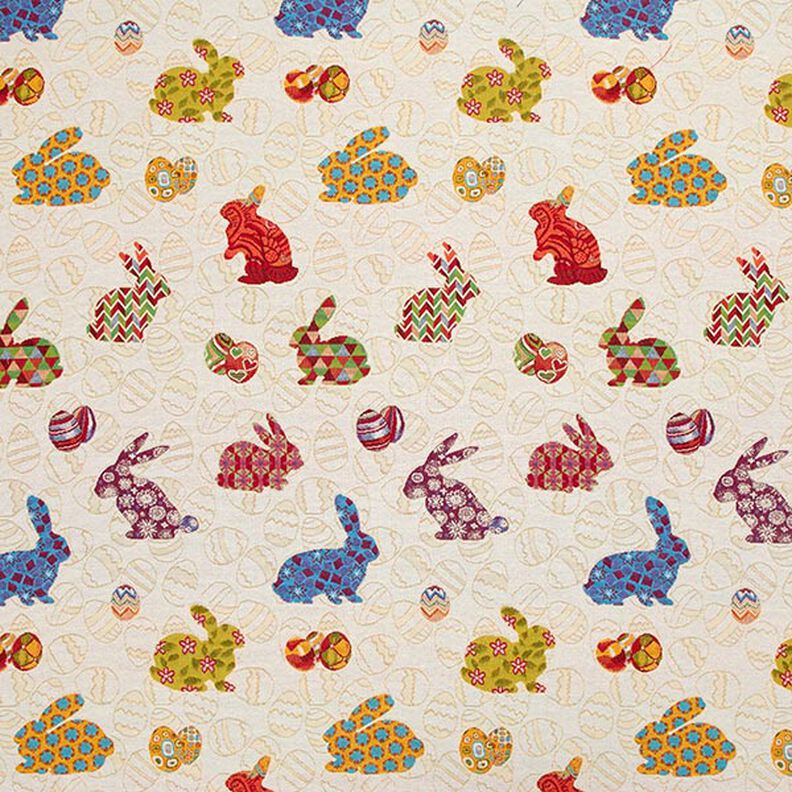Jacquard tapiz Conejos de pascua de colores,  image number 1