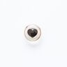 Botón con ojal con diseño de corazón y borde dorado [ Ø 11 mm ] – negro/dorado,  thumbnail number 1