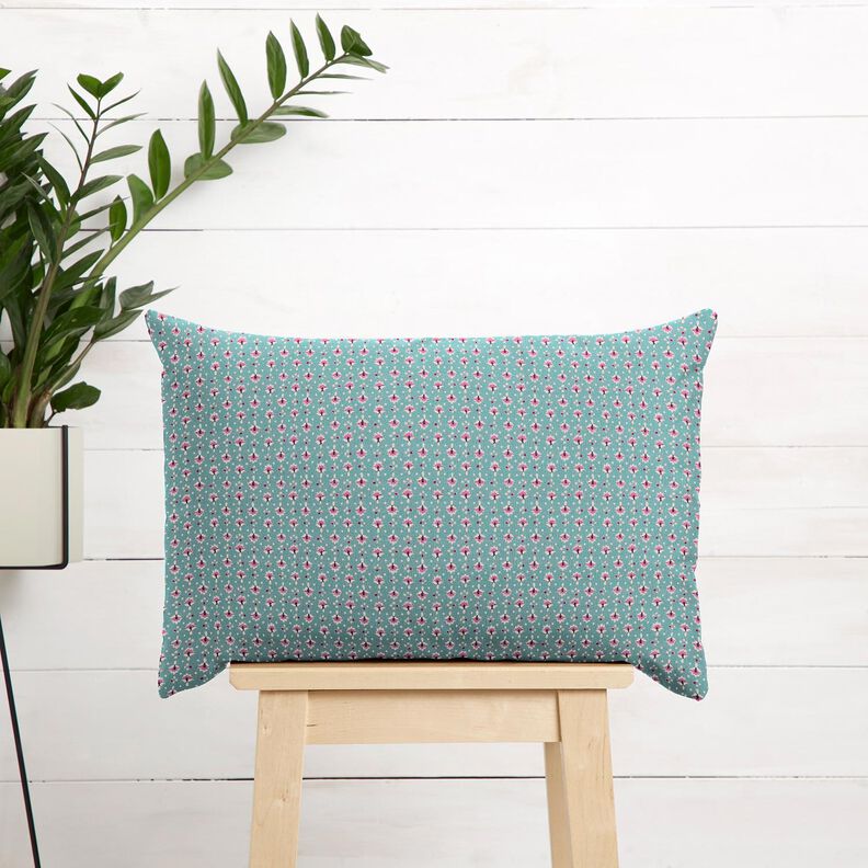 Tela de algodón Popelina Pequeños adornos – menta/morado pastel – menta/violeta pastel,  image number 6