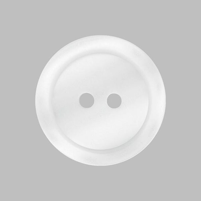 Botón de plástico de 2 agujeros Basic - blanco,  image number 1
