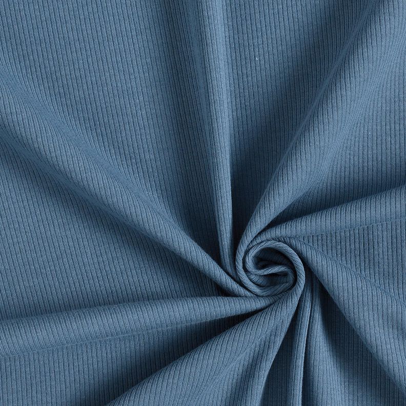 Jersey canelado Textura fina 2-1-1-1 – azul vaquero,  image number 1