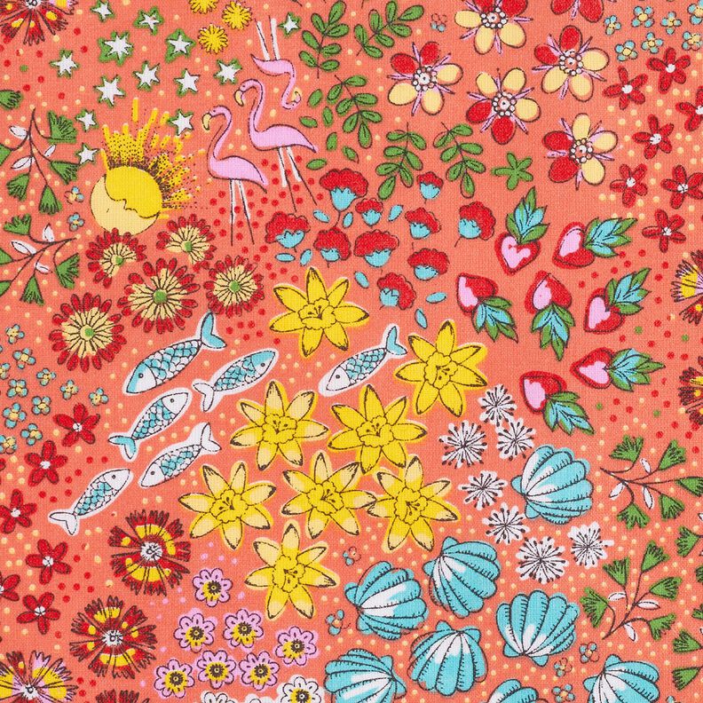 Algodón revestido Mezcla marítima – coral,  image number 5