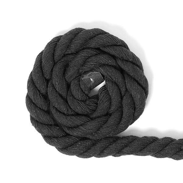 Cordón de algodón [Ø 14 mm] 18 - negro,  image number 1