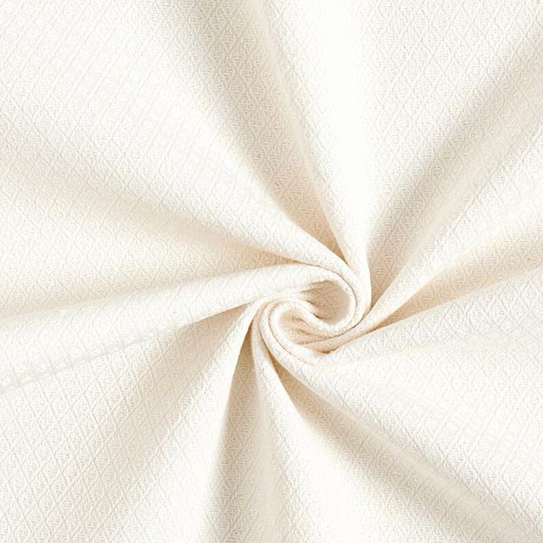 Tela decorativa Jacquard Rombos pequeños – blanco lana,  image number 1