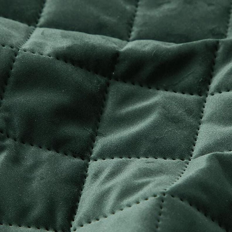 Tela de tapicería Terciopelo Tela acolchada – verde oscuro,  image number 2