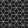 Tela decorativa Jacquard Cubos modernos – negro/marfil,  thumbnail number 1