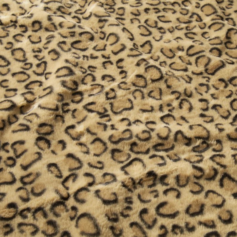 Estampado de leopardo de piel sintética súper suave – oro antiguo/negro,  image number 2