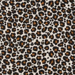 Muselina/doble arruga Estampado de leopardo – marrón claro/negro, 