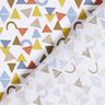 Tela de algodón Cretona Triángulos pequeños – blanco/marrón claro,  thumbnail number 4