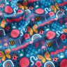 Tela de algodón Cretona Mariposas y abejas – azul océano/rosa intenso,  thumbnail number 2