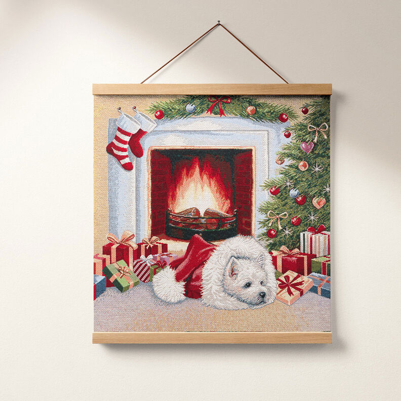 Panel Tapiz Perro de vacaciones – verde/rojo,  image number 6