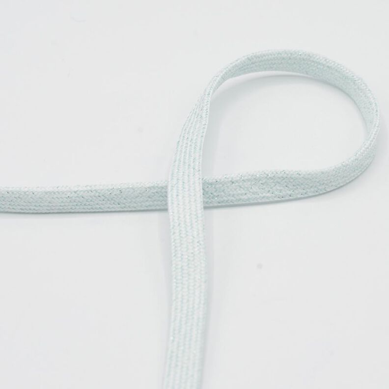Cordón plano Sudadera Lúrex [8 mm] – menta suave/plata metalizada,  image number 1