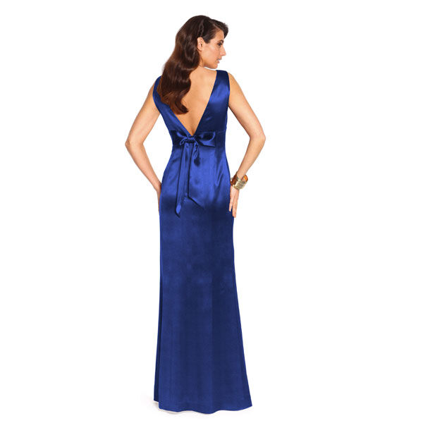 Stretch Satin – azul real,  image number 5