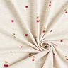 Tela de jersey de algodón Cerezas y corazones – naturaleza/gris claro,  thumbnail number 3