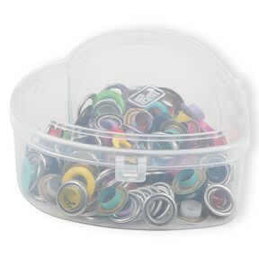 Ojales con discos, en caja de corazón [8 mm] | Prym, 