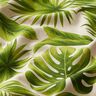 Tela decorativa Panama media hojas de monstera – naturaleza/verde,  thumbnail number 2