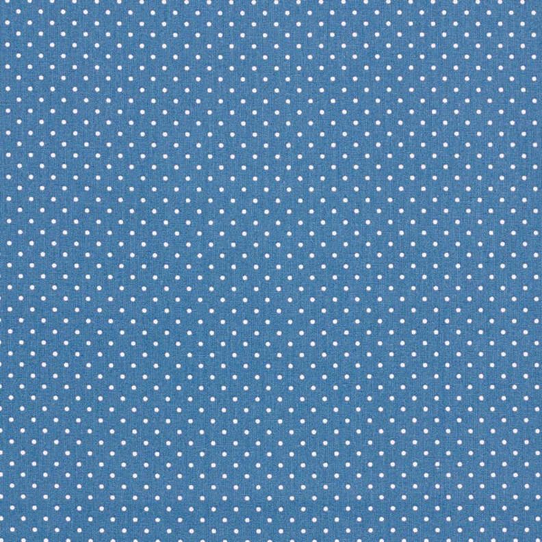 Popelina de algodón puntos pequeños – azul vaquero/blanco,  image number 1