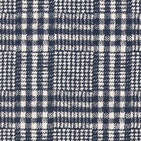 Tela de abrigo doble a cuadros &ndash; azul marino/blanco, 