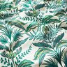 Tela decorativa Panama Guirnalda de plantas exóticas – marfil/verde oscuro,  thumbnail number 2