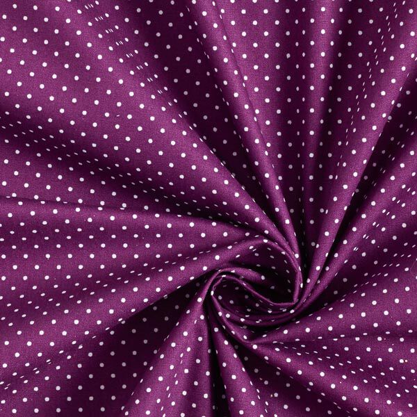 Popelina de algodón puntos pequeños – rojo lila/blanco,  image number 5
