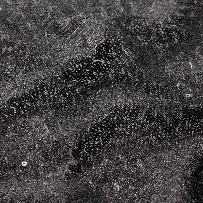 Tela con lentejuelas serpentinas – negro,  image number 2